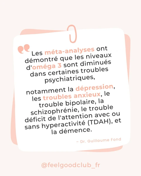 Oméga 3 et santé mentale